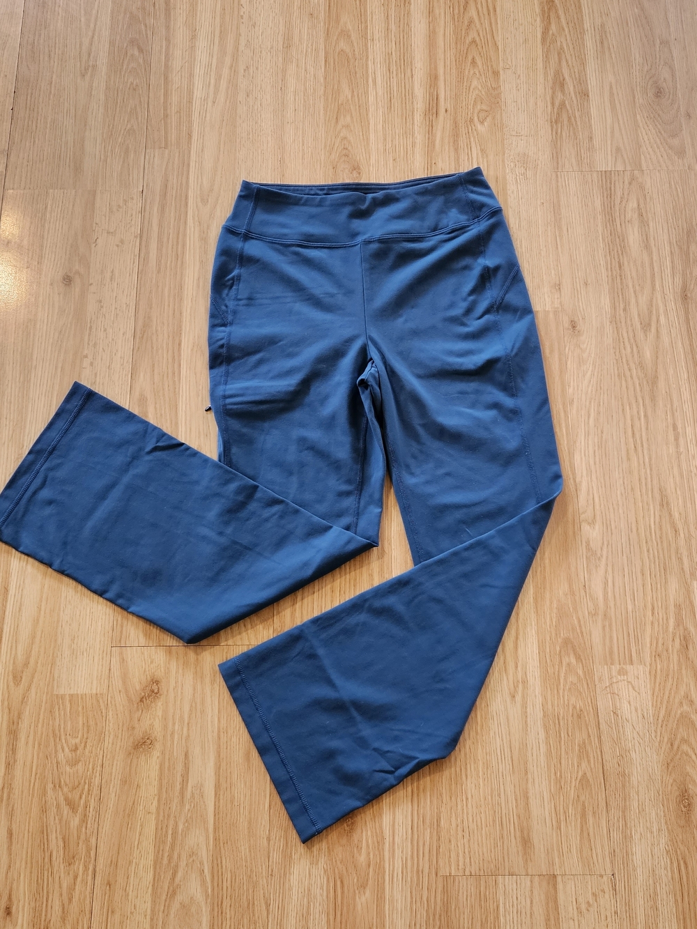 Duluth Trading Co Dark Teal Flare Yoga Athletic Leggings Size XS X 29
